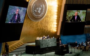 United Nations Secretary-General Antonio Guterres addresses the 77th session of the United Nations General Assembly at UN headquarters in New York City on September 20, 2022.