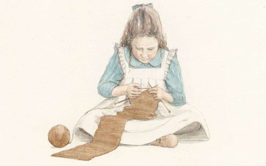 An illustration by Emma Lay from Colleen Brown's children's book Violet's Scarf