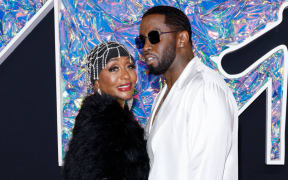 Diddy (R) and his mother, Janice Combs attend the 2023 MTV Video Music Awards at Prudential Center on September 12, 2023 in Newark, New Jersey.