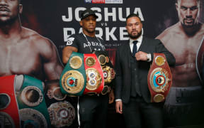 Heavyweight boxing champions Anthony Joshua and Joseph Parker