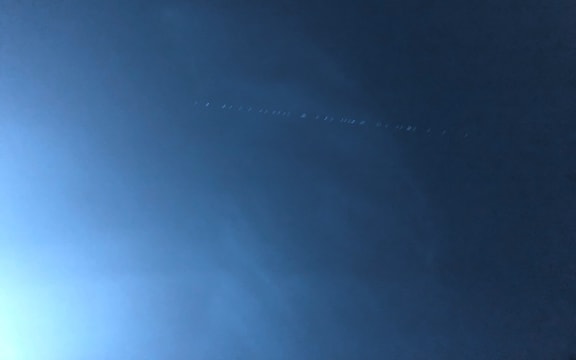 Starlink satellites seen from Apiti, Manawatū.