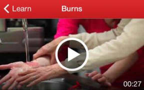 A screen shot of the free Red Cross app