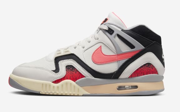 The latest rendition of "hot lava" coloured Andre Agassi Nike Air Tech Challenge IIs, like the ones worn by Andre Agassi in the late 80's and 90's