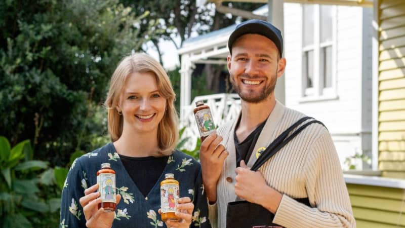 Lydia Harfield and Mat Watkins of Apostle Hot Sauce