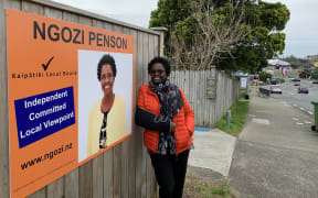 North Shore candidate Ngozi Penson has had her signs for local board election removed repeatedly.
