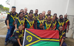 Vanuatu's darts team.