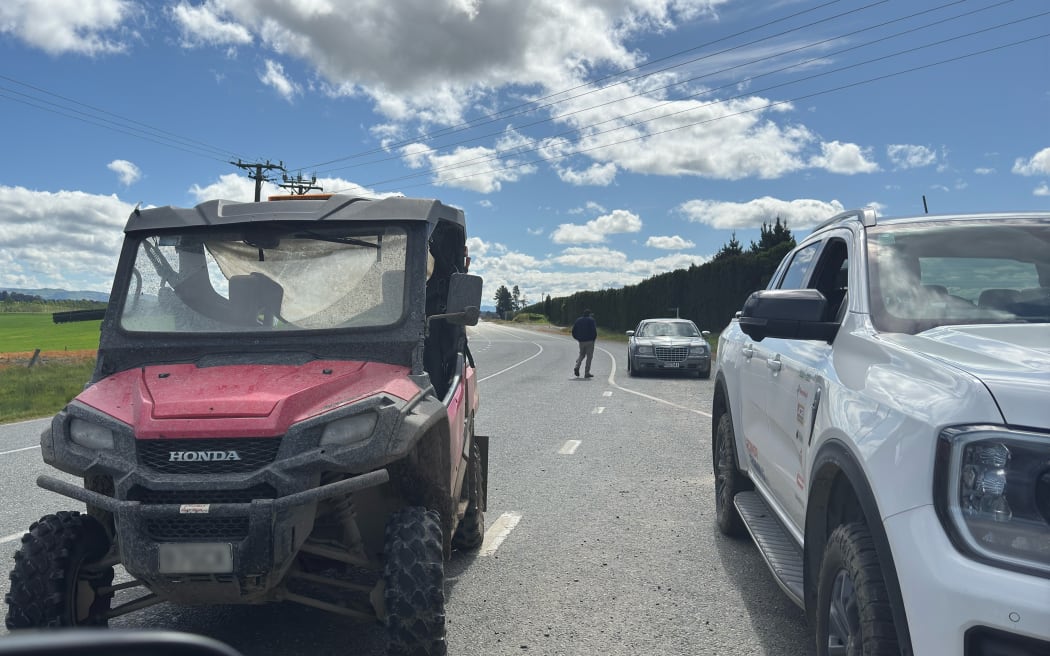 Farmers have blocked Mandeville-Kingston Crossing Road due to a serious accident.
