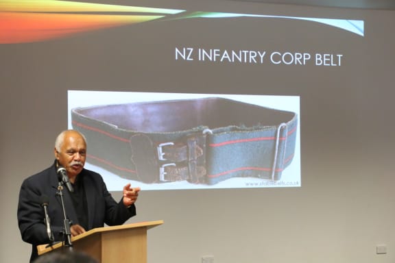 Buddy Mikaere talks about the Battle of Pukehinahina (Gate Pa) at a NZ Land Wars Symposium hosted by Te Whare Wānanga o Awanuiārangi.