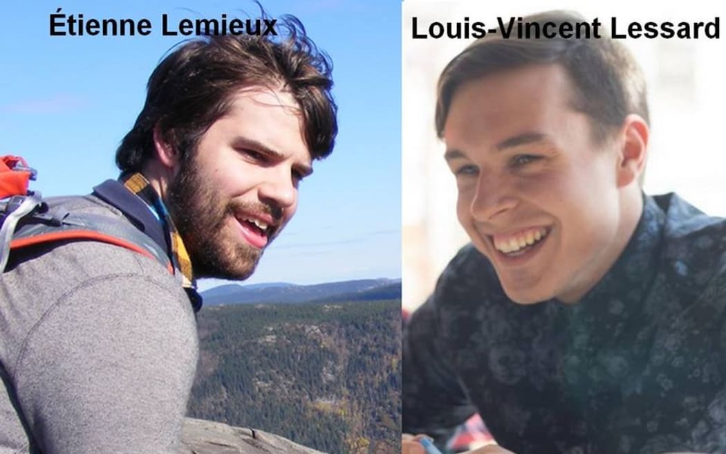 Images of  Etienne Lemieux and Louis-Vincent Lessard were posted on a Facebook page.