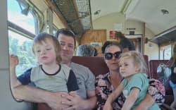 From left: Levi, Tim, Victoria and Millie.