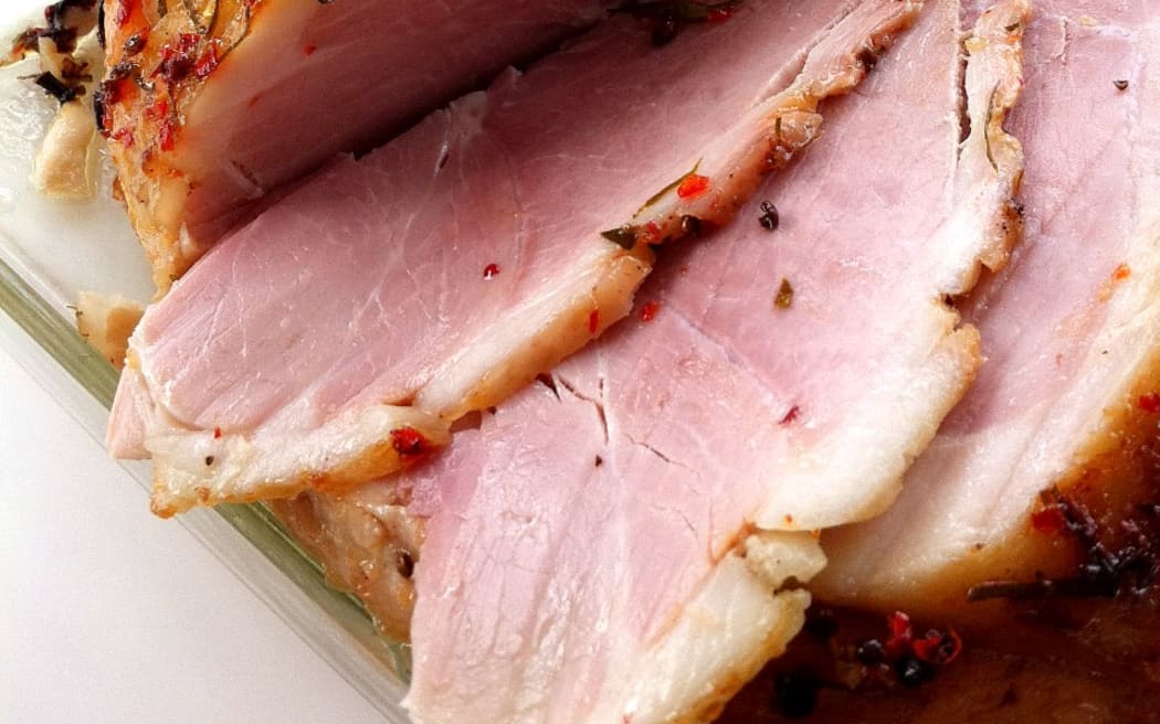 Glazed Ham with Ginger Lime Pink Peppercorns