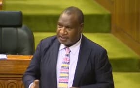James Marape on PNG National Parliament on 15 February 2024.