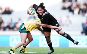 Black Ferns Aroha Savage playing against Australia 2016.