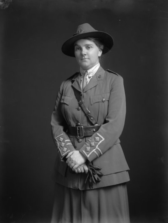 Captain Elizabeth Catherine Gunn. S P Andrew Ltd :Portrait negatives. Ref: 1/1-014009-G. Alexander Turnbull Library, Wellington, New Zealand. /records/22766391