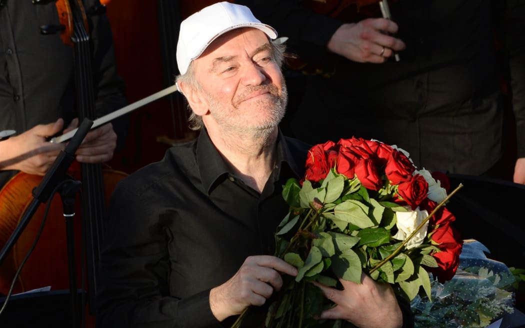 Valery Gergiev, conductor and artistic director of the Mariinsky Theater, seen here after a concert by the symphony orchestra of the St. Petersburg Mariinsky Theater at the Roman amphitheater of Palmyra, Syria liberated from the Islamic State terrorists.
