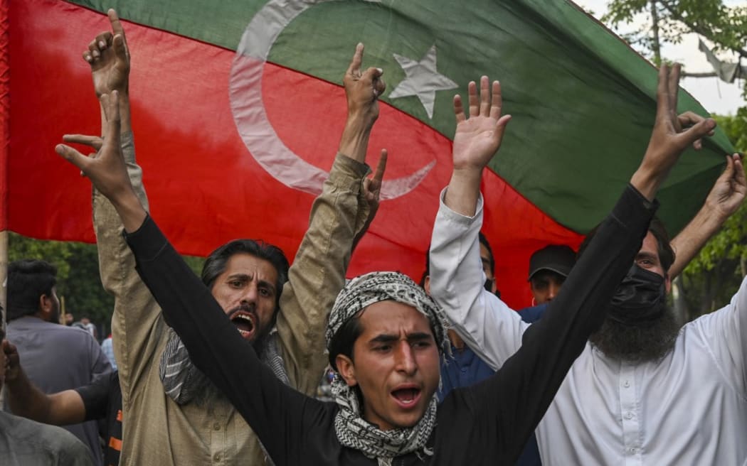 Imran Khan supporters celebrate