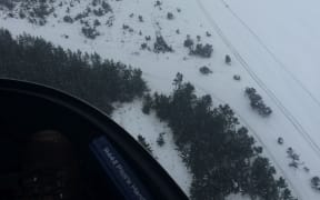 An ariel shot of SH5 at Rangitaiki looking towards Taupo.