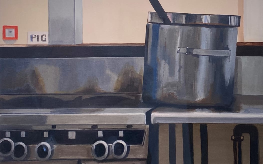 Peter Gordon's painting by Hiria Anderson-Mira