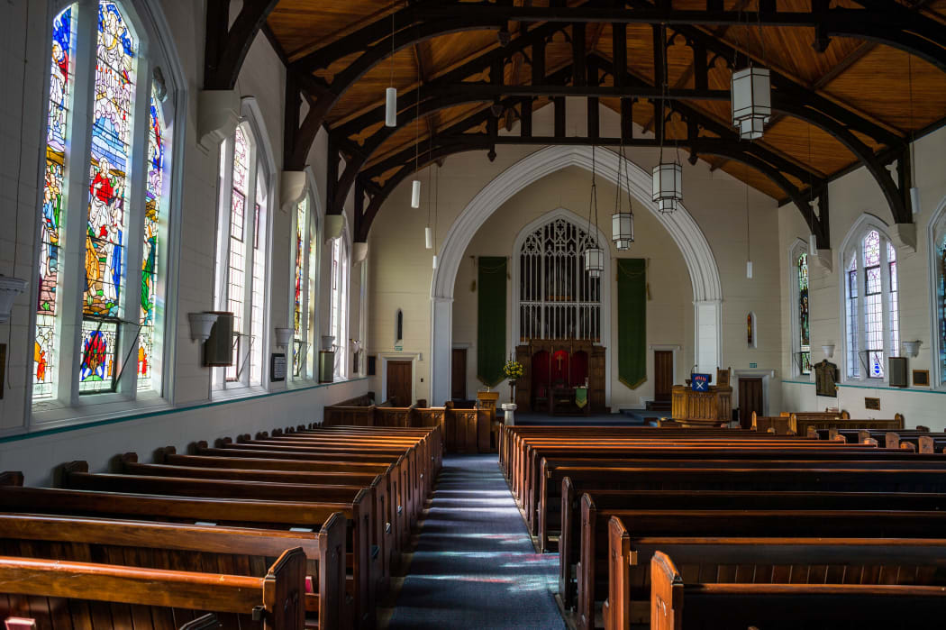 Inside St David's Presbyterian Church.