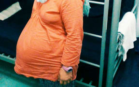 Pregnant Kurdish asylum seeker, Hatami, on Nauru.