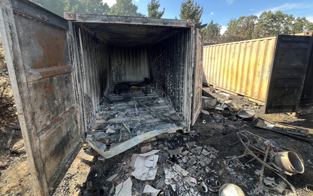 Anna Spark said she rushed to grab as many of her animals as she could and get out, but her container home was destroyed by the Port Hills fire.