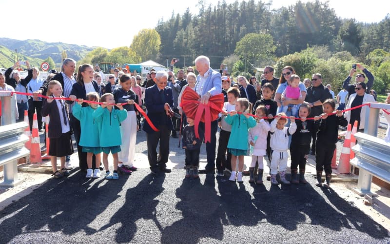 New $15.5m Te Rēinga Bridge opens after Cyclone Gabrielle damage | RNZ