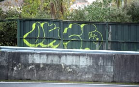 SH2 graffiti in Tauranga - single use only