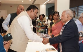 Harish Sharma, former deputy prime minister of Fiji, at the launch of his memoir in Auckland.