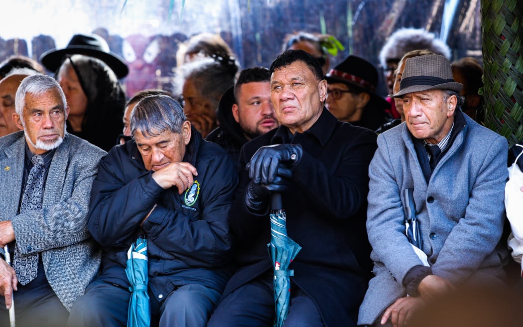 People pay their respects at Tuurangawaewae Marae, on the third day of the tangi for Kiingi Tuheitia, 1 September, 2024.