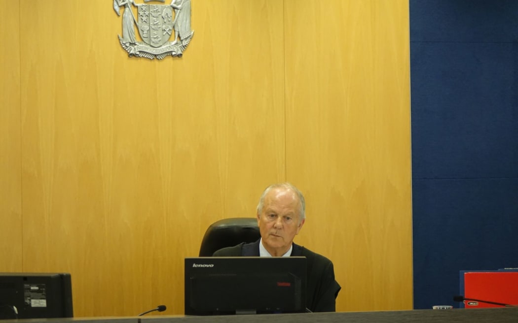 Justice Nicholas Davidson at the High Court in Dunedin for the trial of Alexander Merritt.