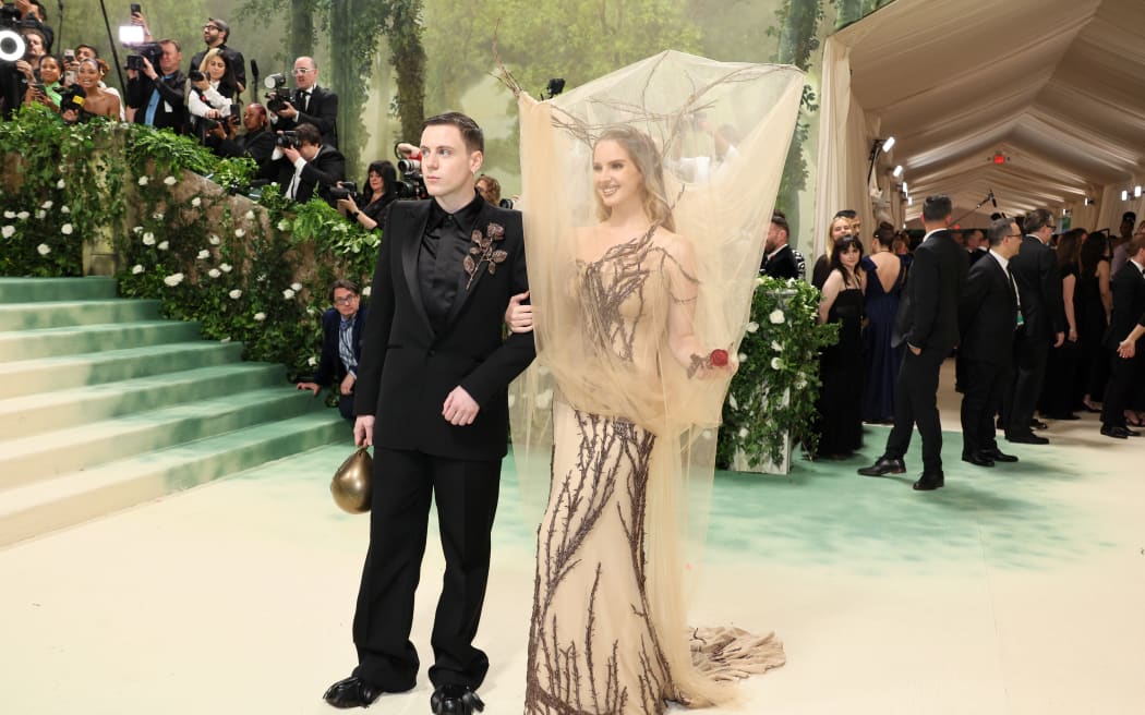 NEW YORK, NEW YORK - MAY 06: (L-R) SeÃ¡n McGirr and Lana Del Rey attend The 2024 Met Gala Celebrating "Sleeping Beauties: Reawakening Fashion" at The Metropolitan Museum of Art on May 06, 2024 in New York City. (Photo by Dia Dipasupil/Getty Images)
