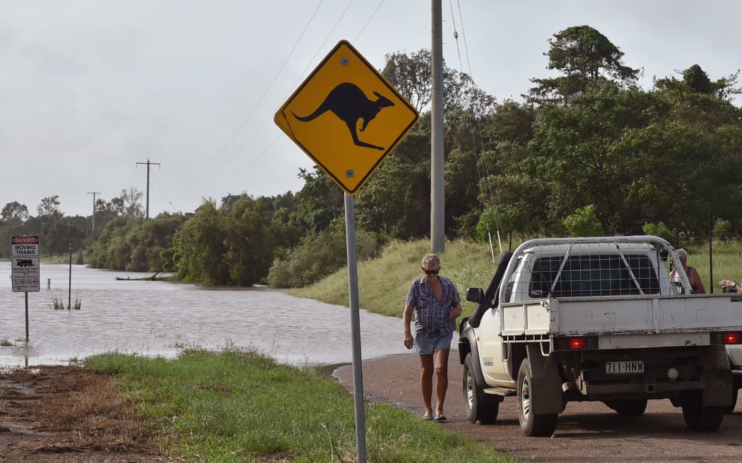Flooding from the Burdekin River in Ayr in Queenland, which rose 10 metres, after the area was hit by ex-Cyclone Debbie