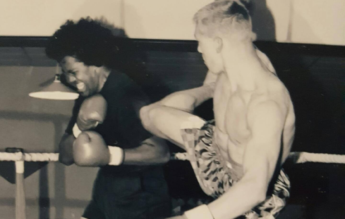 Mike Angove's first fight nearly 30 years ago.