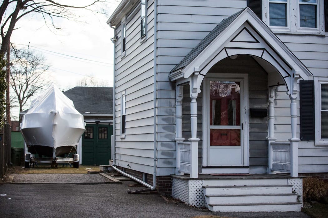 The property where Dzhokhar Tsarnaev, the suspected Boston marathon bomber, was found hiding in a boat parked in the driveway.