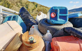 Rubbish up at Port Awanui and Tekapa Beach.