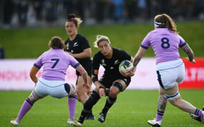 Sarah Hirini of New Zealand during New Zealand Black Ferns v Scotland. Women’s Rugby World Cup New Zealand 2021 (played in 2022) pool match at Northland Events Centre, Whangarei, New Zealand on Saturday 22 October 2022. Mandatory credit: © Andrew Cornaga / www.photosport.nz