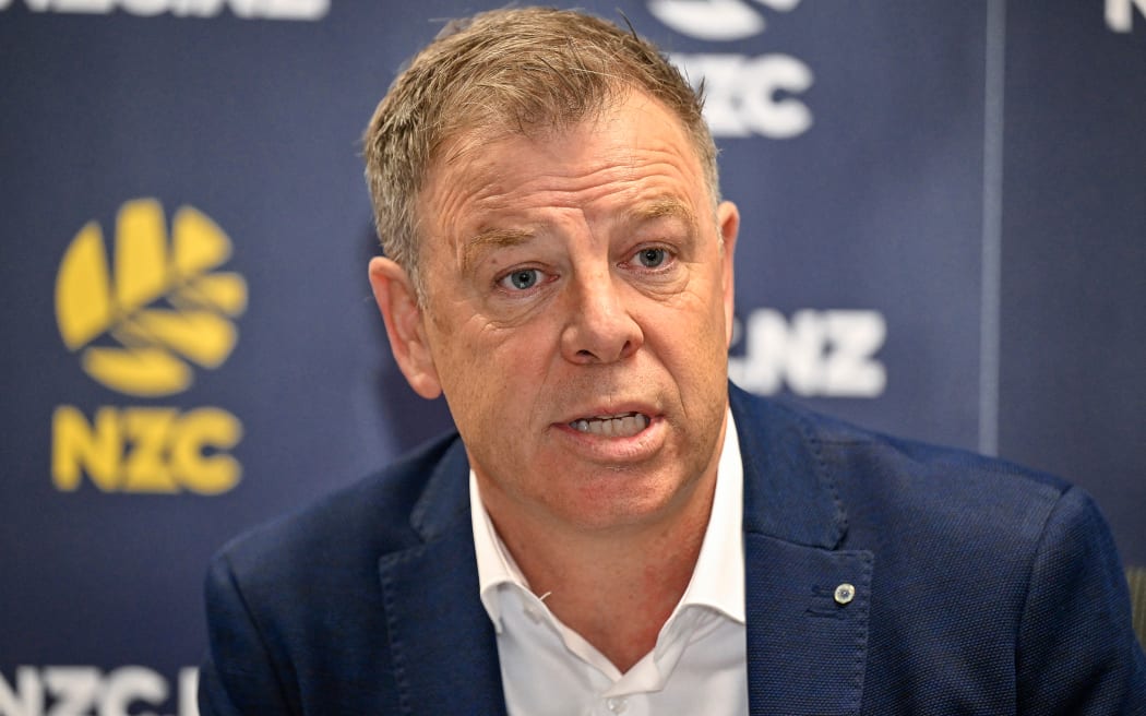 Scott Weenink during the New Zealand Cricket press conference to announce Scott Weenink as the New Zealand Cricket Chief Executive at the NZ Cricket office, Auckland, New Zealand on Wednesday 30 August 2023.