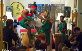 Burundi drummers at the giveahome concert in Auckland