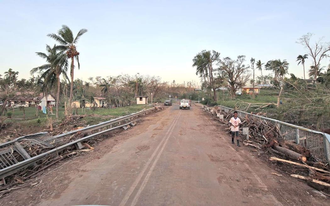 Devastation wrought by Cyclone Yasa on the island of Vanua Levu, Fiji.