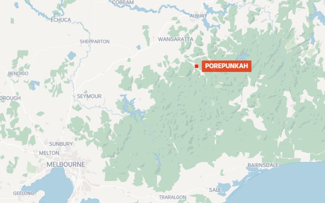 Australian police were a rural property in Porepunkah in north-east Victoria.