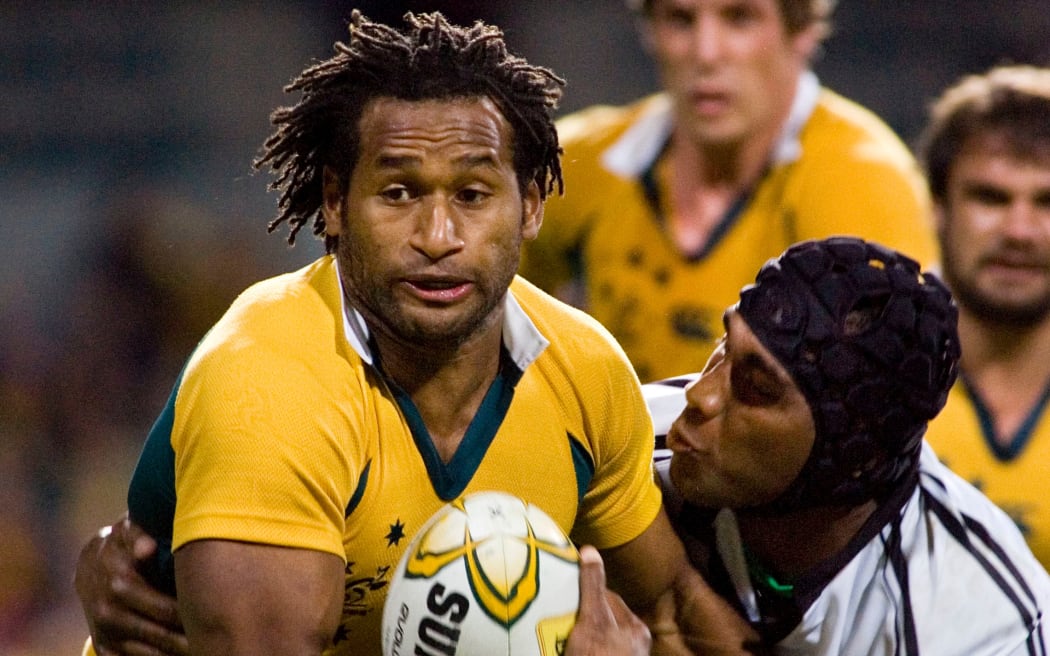 Lote Tuqiri playing for the Wallabies against Fiji in 2007.