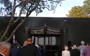The opening ceremony of Te Rau Aroha Museum at the Waitangi Treaty grounds.