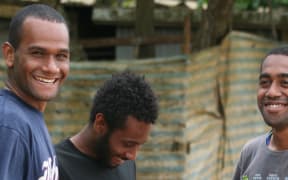 Young men in Vanuatu.
