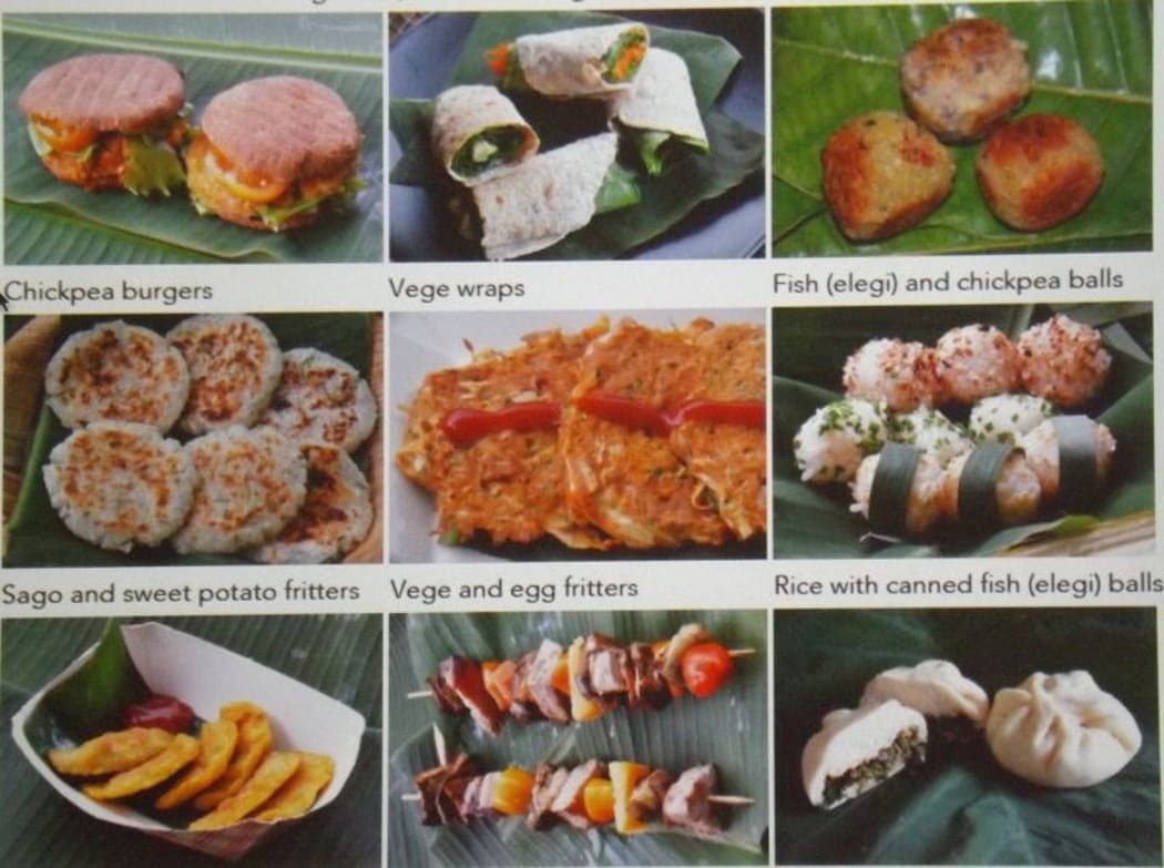 Examples of healthy options in the FAO programme