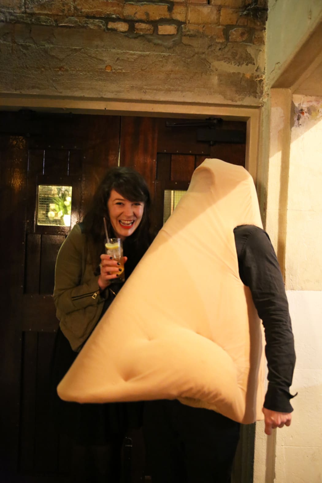 A picture of Julia Hollingsworth with a giant nose