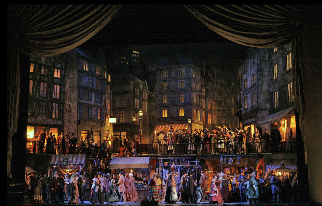 A scene from Act 2 of La Bohème