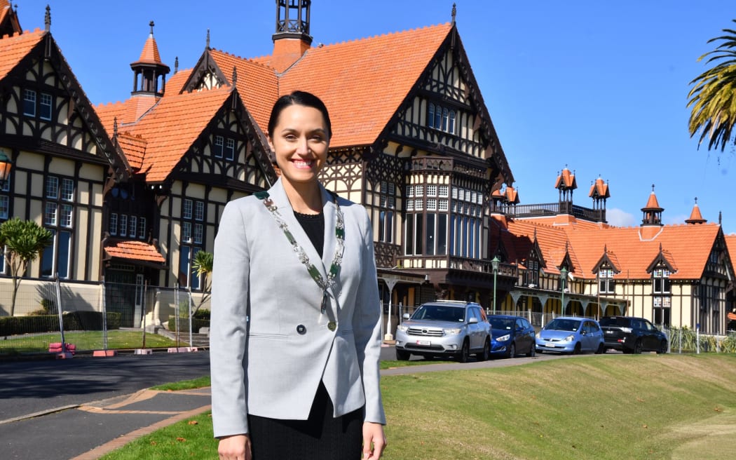 Rotorua mayor Tania Tapsell announces the Rotorua Museum build will get underway in June. Photo / Laura Smith