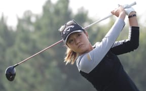Lydia Ko plays a tee shot on the 2nd hole during round four of an LPGA event in Incheon, South Korea.