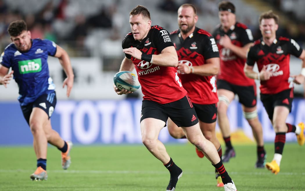 Dallas McLeod of the Crusaders during the Super Rugby Pacific match between the Blues and the Crusaders at Eden Park in Auckland, New Zealand on Saturday 18 March 2023. Copyright photo: David Rowland / www.photosport.nz
