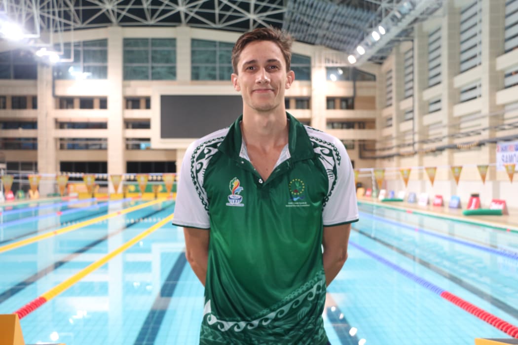 Cook Islands swimmer Wesley Roberts.